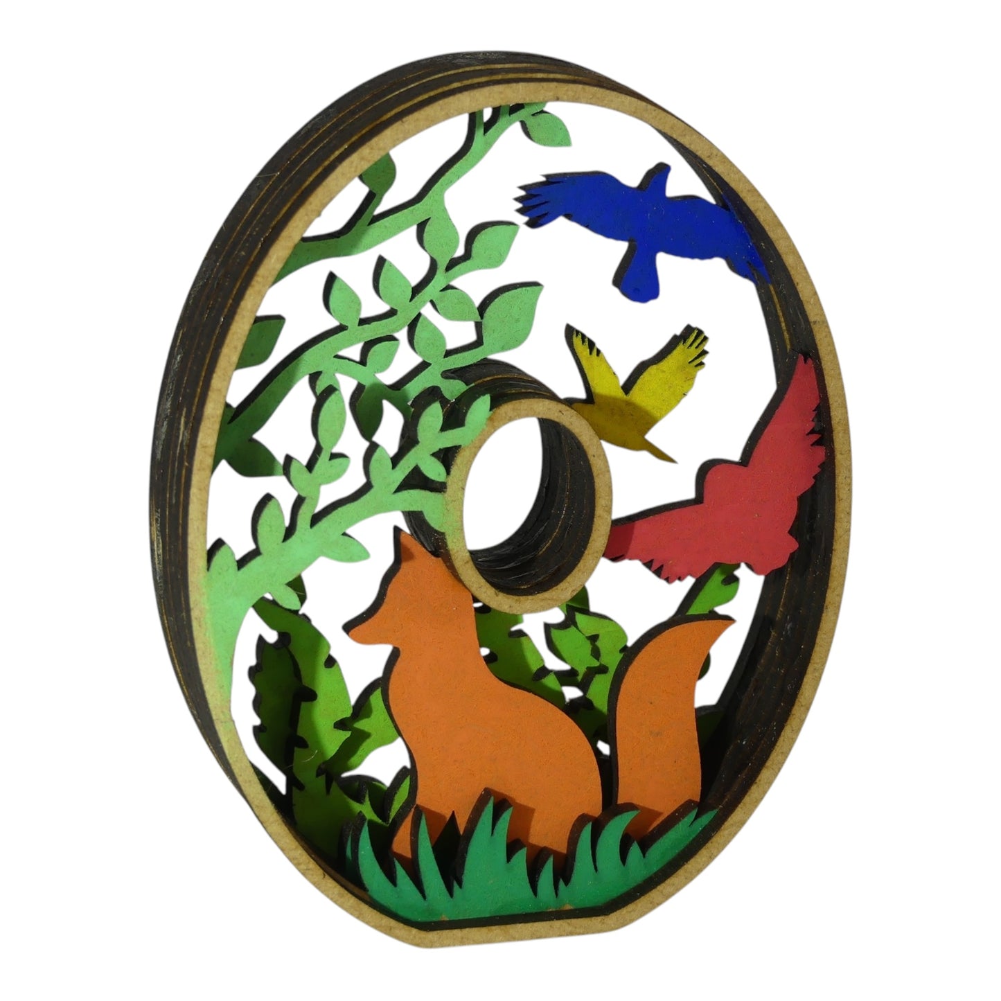 Lettre décorative en 3D avec animaux en découpe et gravure laser fabrication française et artisanale décoration intérieur