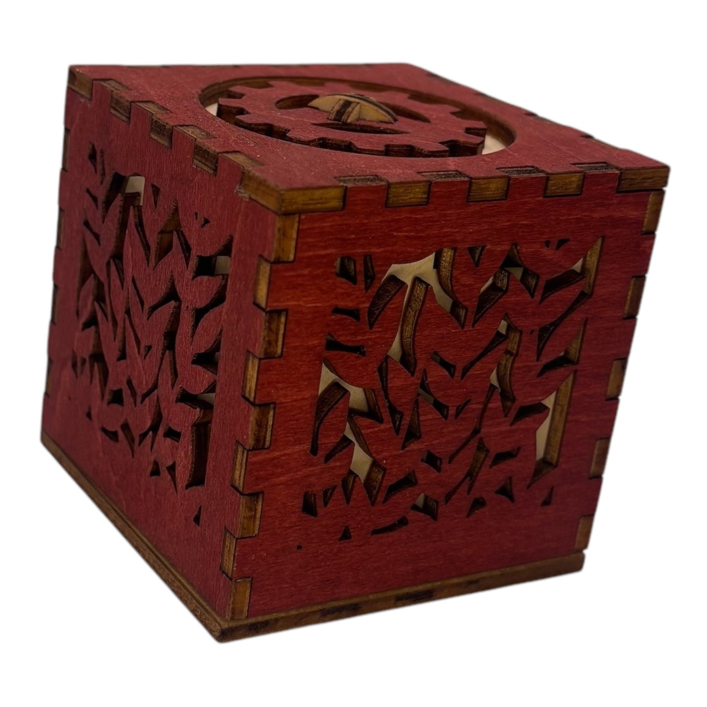 petite boite en bois avec engrenage , mécanisme caché , pas de casse tête, boite à bijoux ou à trésors découpe laser fabrication francaise et artisanale