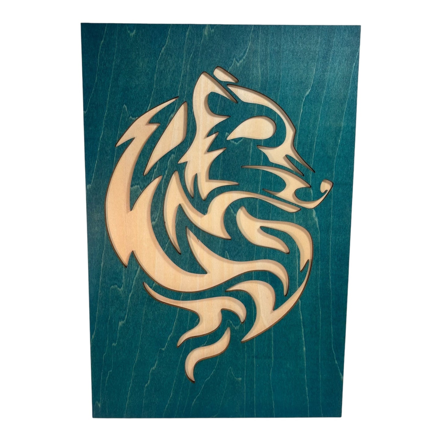 Tribal Style Wolf and Fox Painting Duo