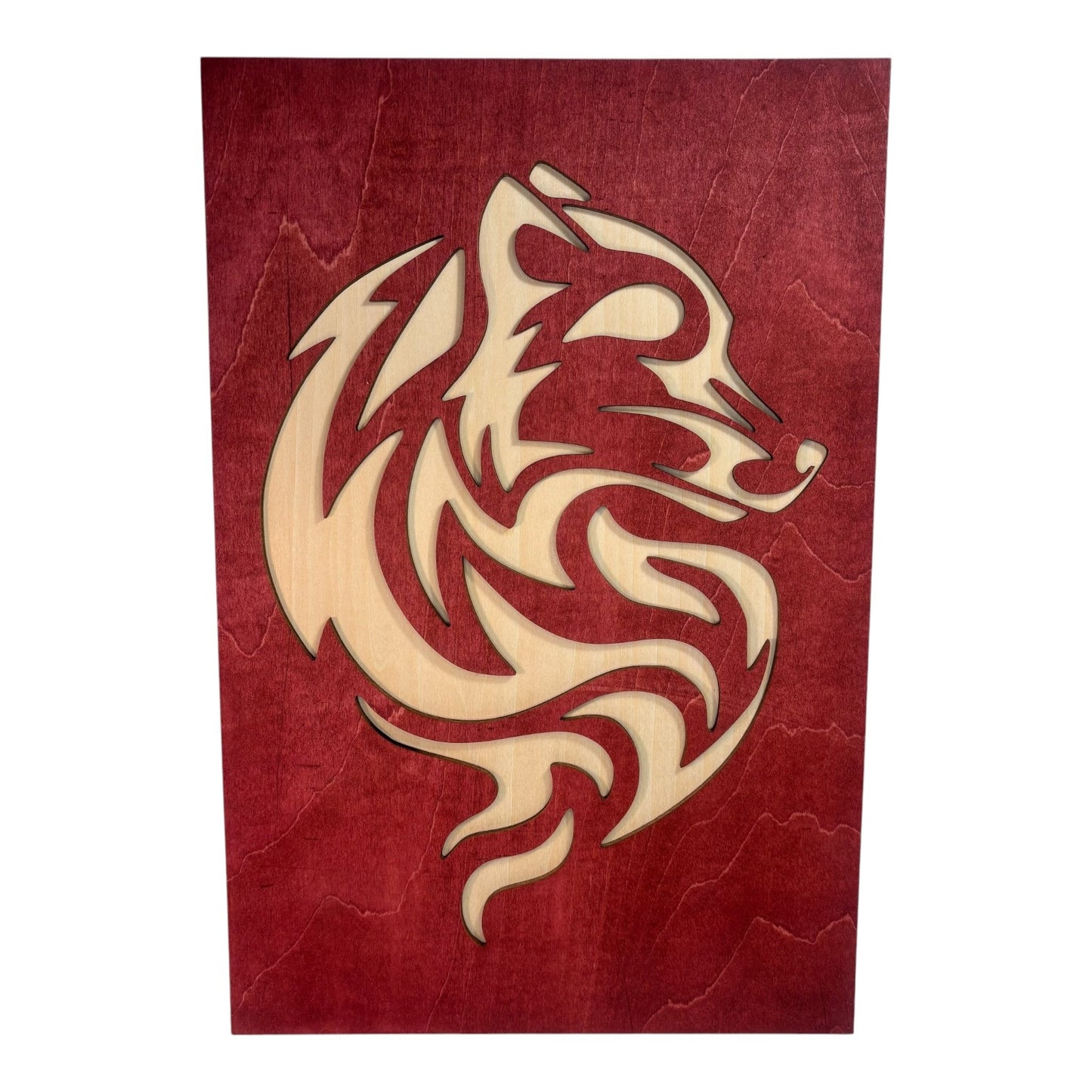 Tribal Style Wolf and Fox Painting Duo