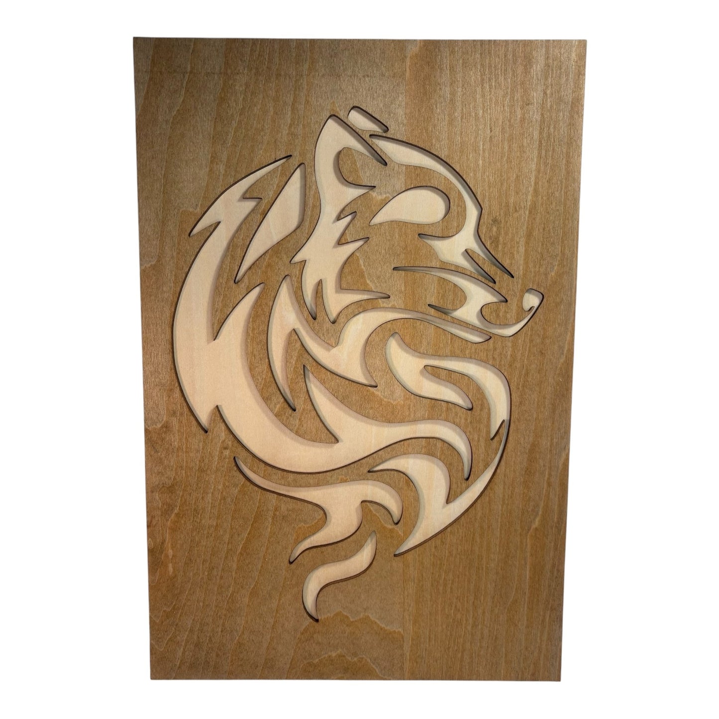 Tribal Style Wolf and Fox Painting Duo