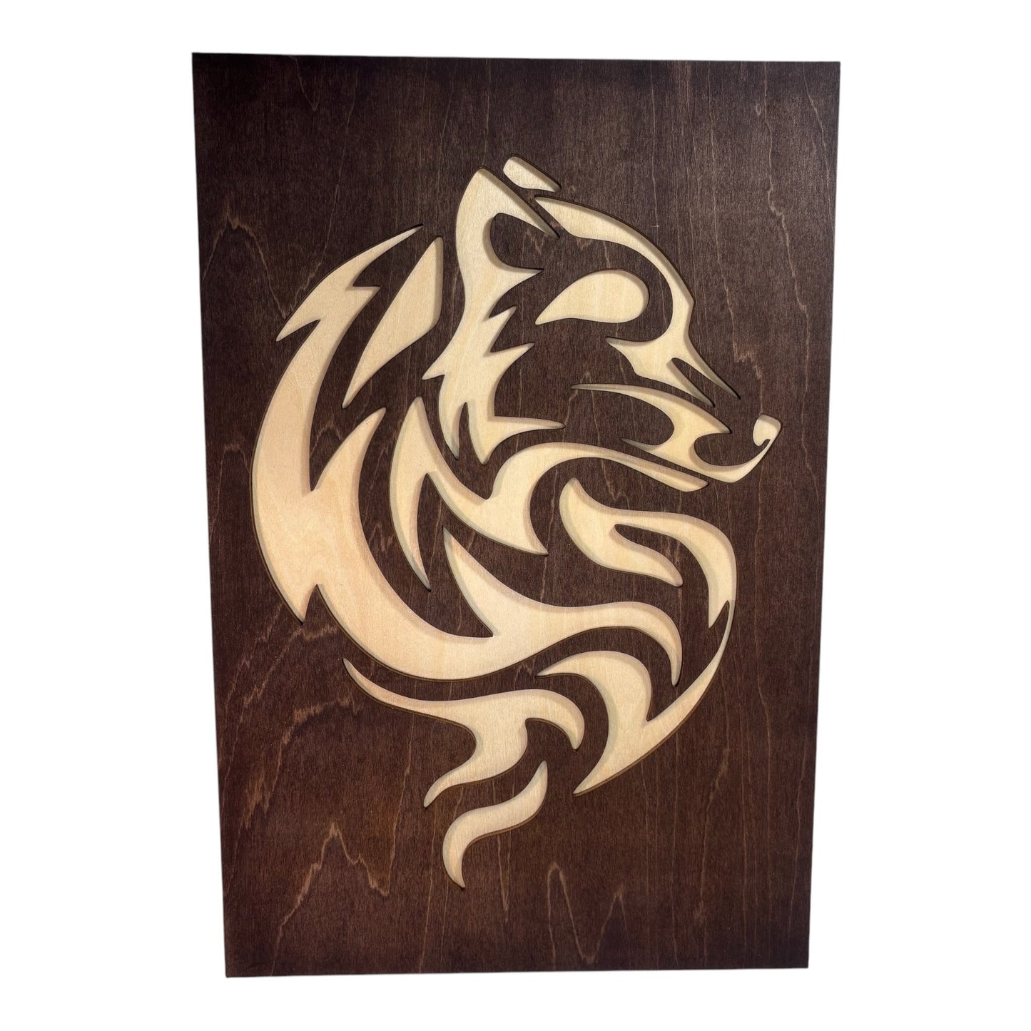 Tribal Style Wolf and Fox Painting Duo